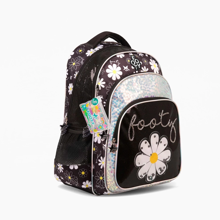 Mochila Escolar Footy 2026 Ohlala Negra 18" Art.F26393